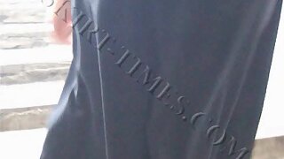 UT_676#What a slender girl in a black dress! I shot her at the stairs and these pics were gr