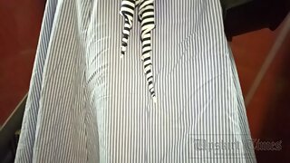 UT_3637#Girl in a striped dress. Everything turned out very well, I took a good close-up shot