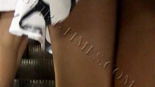 UT_646#I met a blonde in black and white skirt with a huge ass! The fem didn't feel anything