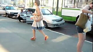 UT_982#Here is a good sample of successful upskirting a pretty woman in long summer dress on