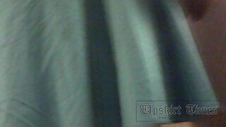 UT_2285#Amazing longhaired brown haired girl. Our cameraman put the upskirt cam up of her ski
