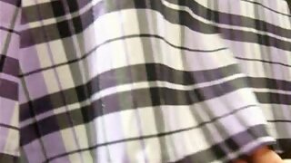 UT_552#Seductive doll in checked skirt! She turned around a couple of times, I pretended as 