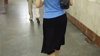 UT_428#A buff teeny was in a long black skirt. I upskirted her twice and she didn't feel any