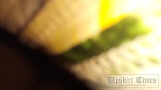 UT_3426#Under the skirt of a woman in a colorful sarafan. Real luck! Beauty was without panti