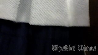 UT_1375#A woman in a long black skirt for some public upskirt photos! I've fumbled in the fol
