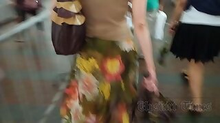 UT_3291#When a girl wears a long skirt, it's not easy to shoot upskirt. But very often it giv