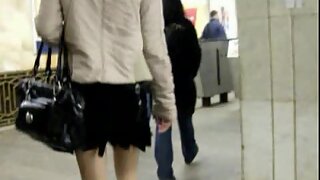 UT_501#Seductive svelte blonde! I couldn't take photos of her on the escalator, it was not e