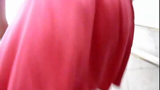 UT_1120#Beauty in pink dress was my next model for upskirt porn movies. Gorgeous tanned ass i