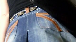 UT_808#I found an ideal up-skirt object: a sly puss in short jean skirt! She was carrying tw